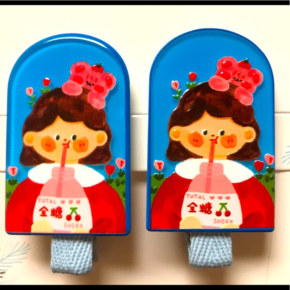 Handmade hair clip set